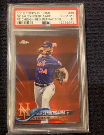 2018 Topps Chrome Noah Syndergaard Red Refractor #5  PSA 10