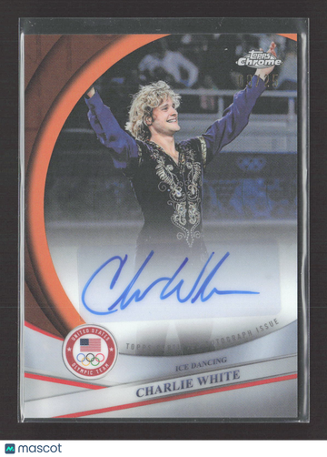 2026 Topps Chrome U.S. Olympics Charlie White #BCA-CWI Orange /25