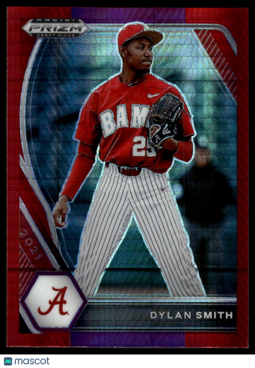 2021 Panini Prizm Draft Picks Dylan Smith #PDP74 Hyper Red & Purple Prizm