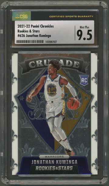 2021-22 Chronicles Rookie & Stars Jonathan Kuminga RC #626 - CSG Mint Plus 9.5