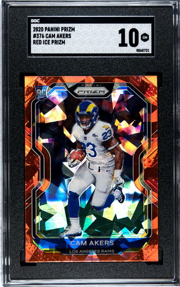2020 Panini Prizm #396 Cam Akers Red Ice Prizm SGC 10
