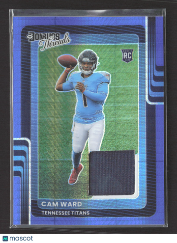 2025 Panini Donruss Optic Football Donruss Threads Prizm Cam Ward #DTBH-CWD Blue RC Authentic Memorabilia