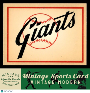 1961 Fleer Baseball Greats (F418-3) San Francisco Giants Team Logo Decals