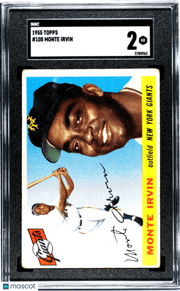 1955 Topps Monte Irvin #100 SGC 2