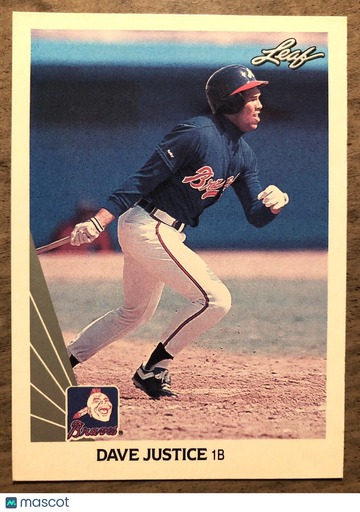 Dave Justice 1990 Leaf #297 Rookie Card Atlanta Braves - Great Condition ⚾️