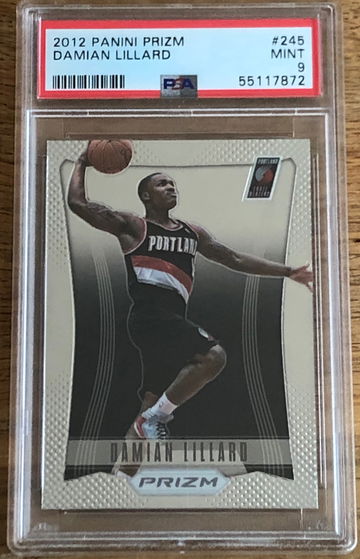 2012 Prizm Damian Lillard #245 PSA 9 Mint Rookie RC