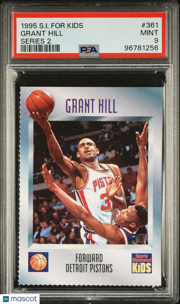 1995 S.I. For Kids Series 2 Grant Hill #361 PSA 9