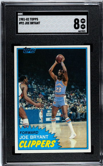 1981-82 Topps Basketball #92 WEST Joe Bryant (Kobe Dad) - Graded SGC 8 NM MT 🏀