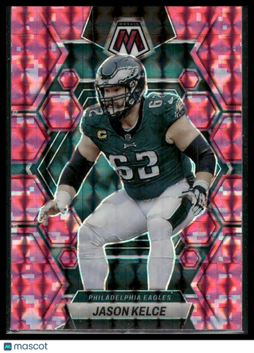 2023 Panini Mosaic Jason Kelce #196 Camo Pink Mosaic