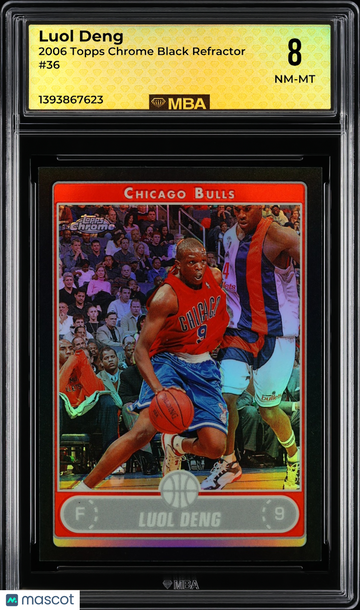2006 Topps Chrome Luol Deng #36 Black Refractor MBA 8
