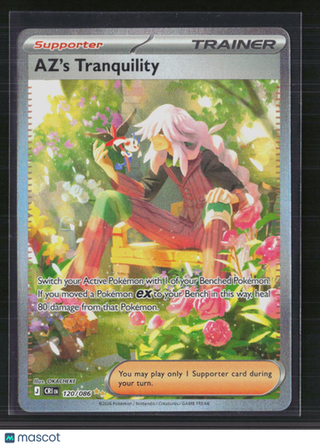 Pokemon Trading Card 2026 Mega Evolution Ascended Heroes Az's Tranquility Holo Secret Rare SAR 120/86
