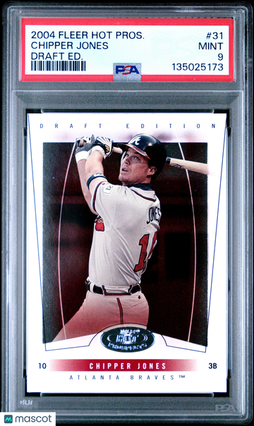 2004 Fleer Hot Prospects Draft Ed. Chipper Jones #31 PSA 9