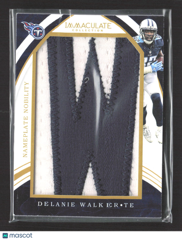 2016 Panini Immaculate Collection Nameplate Nobility Delanie Walker #DWK Game-Worn Material Nameplate Patch