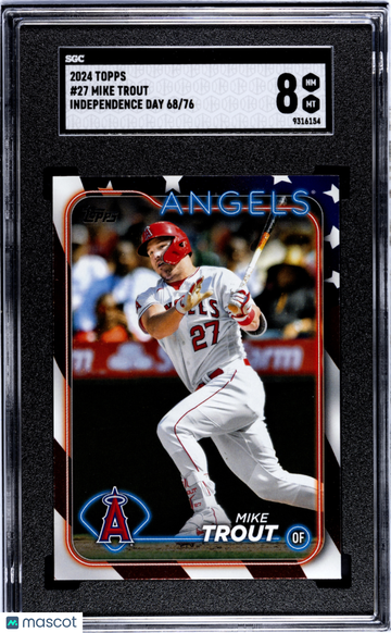 2024 Topps Mike Trout #27 Independence Day SGC 8