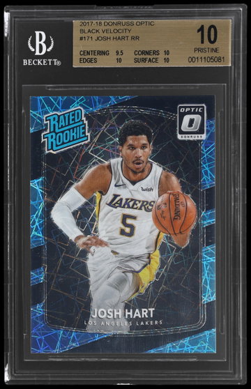 2017 Donruss Optic Josh Hart Black Velocity BGS 10 RC