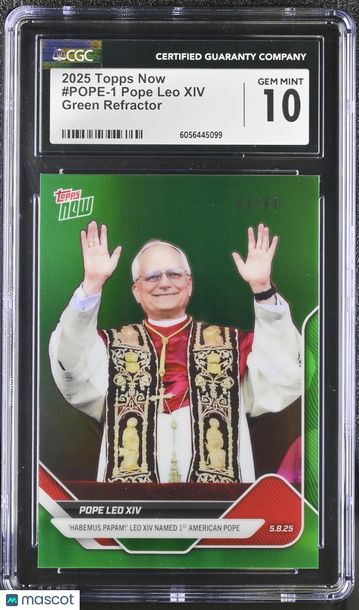 Topps Now Pope Exclusive Short Print Limited Edition Chase Parallel/Variety #POPE-1 CGC 10