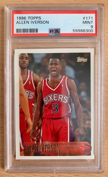 Allen Iverson 1996 Topps Rookie #171 PSA 9 Mint