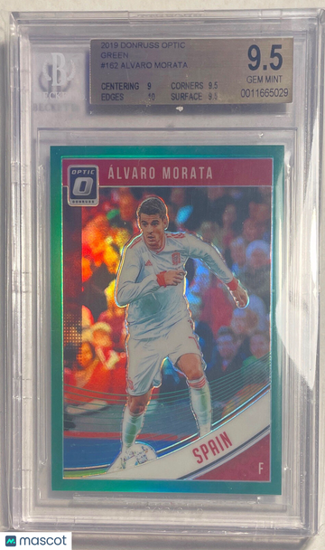 2019 Donruss Optic Green Alvaro Morata #162 BGS 9.5