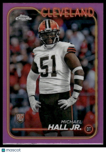 2024 Topps Chrome Michael Hall Jr. #268 Pink Refractor RC