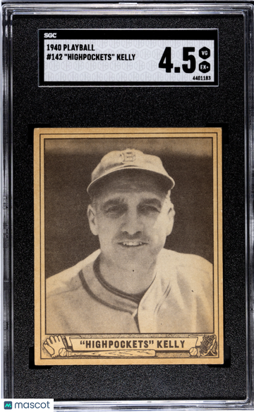 1940 Playball Highpockets Kelly #142 SGC 4.5