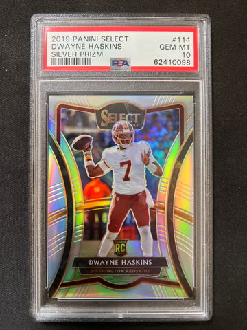 2019 Panini Select - Dwayne Haskins - Rookie Premier Level Silver Prizm PSA 10