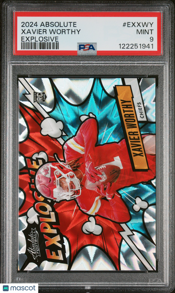 2024 Panini Absolute Explosive Xavier Worthy #EXXWY PSA 9