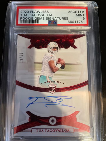 2020 flawless Tua Tagovailoa Rookie gems signature 