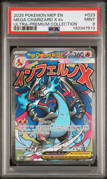 2025 Pokemon Black Star Promo Ultra Premium Collection Mega Charizard X Ex #023 PSA 9