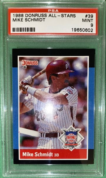 1988 Donruss All-Stars #39 Mike Schmidt PSA 9 MINT Philadelphia Phillies