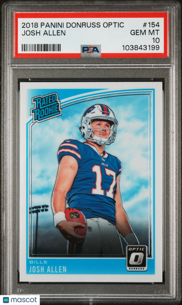 2018 Panini Donruss Optic Josh Allen #154 Gem Rookie PSA 10