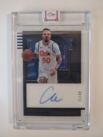 2020-21 Panini One and One Cole Anthony Blue Auto RC 47/49 Magic Sealed