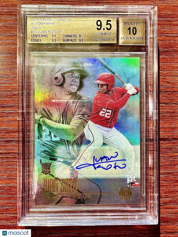 2018 Panini Illusions Juan Soto Gold Autographs Auto Rookie RC #20/25 BGS 9.5