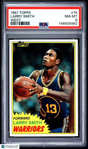 1981 Topps Larry Smith #75 West PSA 8