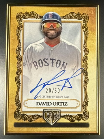 2025 Topps Gilded David Ortiz Gallery of Gold Framed Auto /50