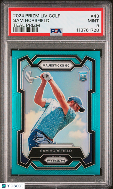 2024 Panini Prizm LIV Golf Sam Horsfield #43 Teal PSA 9