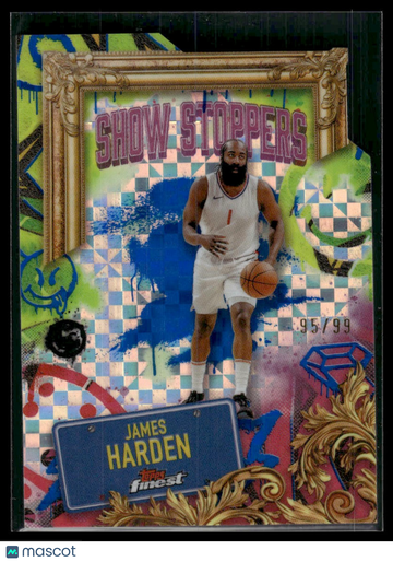 2025 Topps Finest Show Stoppers James Harden #S-18 Blue X-Fractor /99