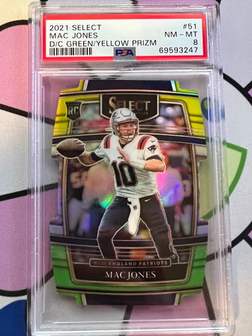 2021 Select Mac Jones Die cut Green/Yellow