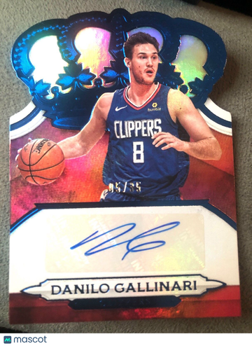 2018 Panini Crown Royale #CA-DGL DANILO GALLINARI Autograph Blue Parallel SP /35