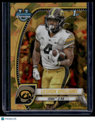 2024 Bowman University Chrome Sapphire Leshon Williams #190 Gold SN