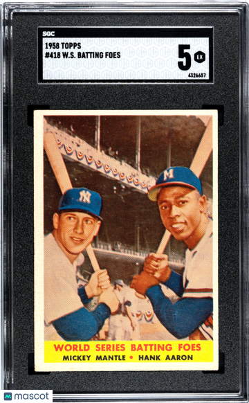 1958 Topps W. S. Batting Foes #418 SGC 5