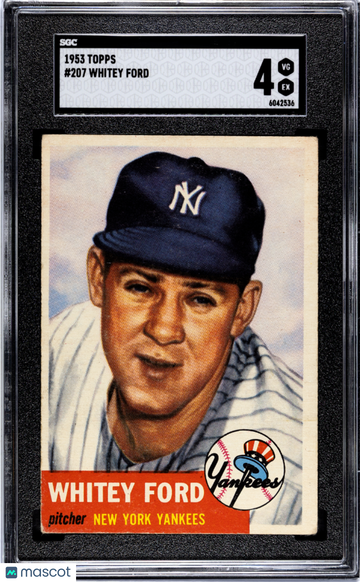 1953 Topps Whitey Ford #207 SGC 4