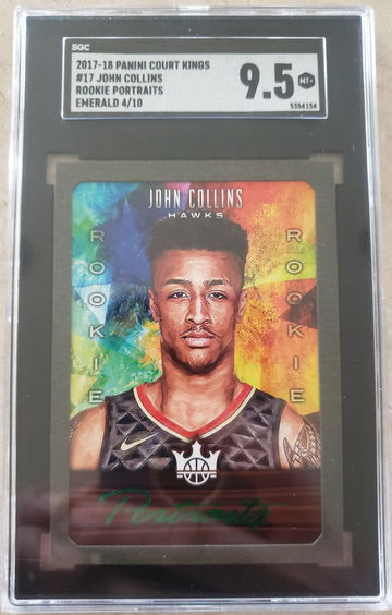 John Collins RC 2017 Court King Rookie Portrait Emerald /10 SGC 9.5 