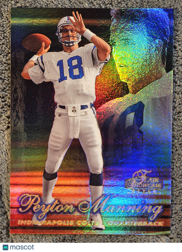 1998 Flair Showcase Showstopper Peyton Manning #1 Magnetic Holder Included Rookie RC