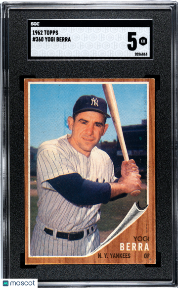 1962 Topps Yogi Berra #360 SGC 5