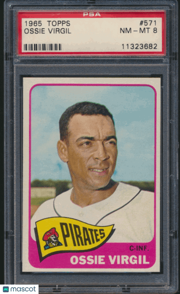 1965 Topps Ossie Virgil #571 PSA 8