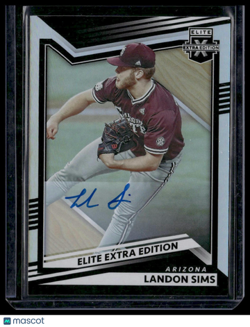 2022 Panini Elite Extra Edition Landon Sims #34 Signatures AU