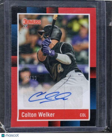 2022 Donruss - Retro 1988 Signatures Red Colton Welker #R88S-CW