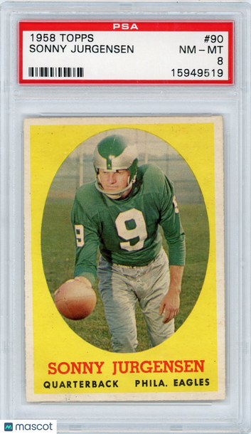1958 Topps Sonny Jurgensen #90 PSA 8