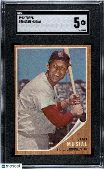 1962 Topps Stan Musial #50 SGC 5