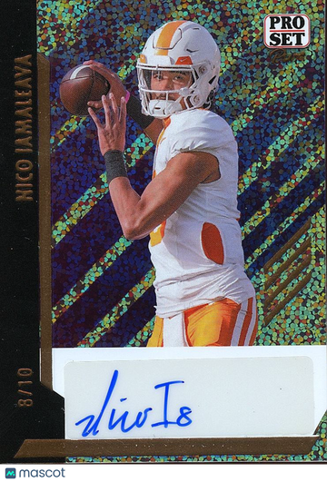 2024 Leaf Nico Iamaleava Jersey Number Rookie Leaf
